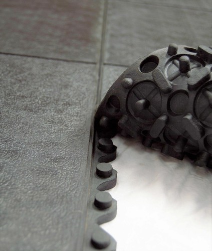 Rubber gym mat floor tiles - rubber,